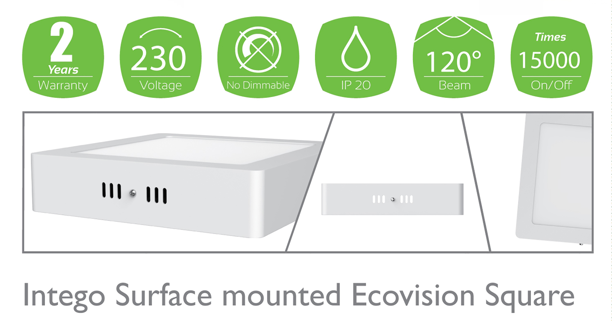Intego SM Ecovision Ceiling Lights Techtouch Flush Fittings Intego SM Ecovision Ceiling Lights Techtouch Flush Fittings